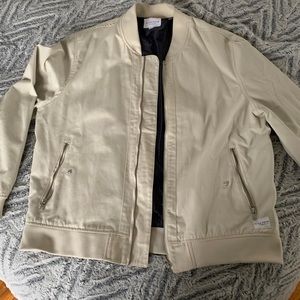 Cream bomber jacket